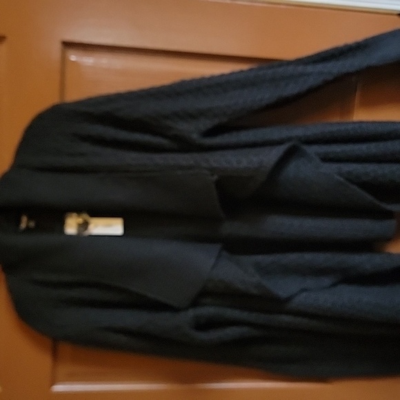 Apt. 9 Sweaters - APT 9-Black Wool blend open front Asymmetrical sweater Size XL. NWT.